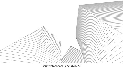 Fondo de ilustración 3D de arquitectura ​​abstracta	