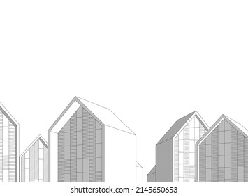 architecture 3d illustration vector background