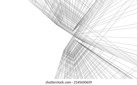 architecture 3d illustration vector background
