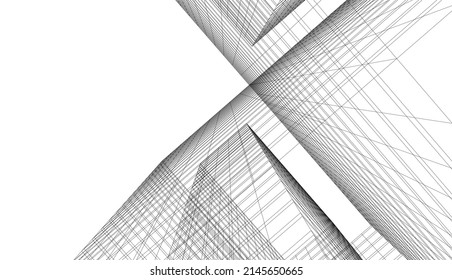 architecture 3d illustration vector background