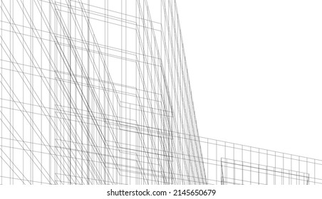 architecture 3d illustration vector background
