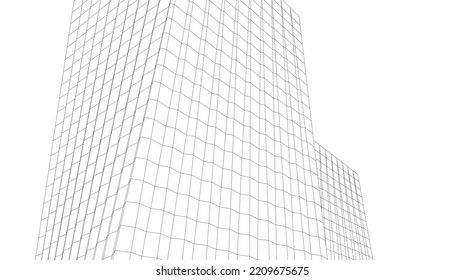 Architecture 3d illustration vector drawing