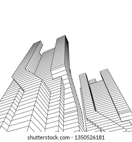 architecture 3d vector