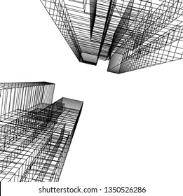 architecture 3d vector