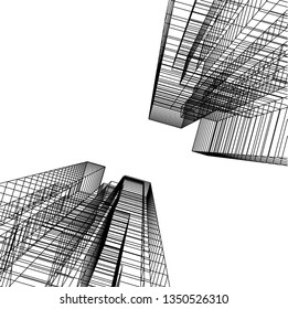 architecture 3d vector