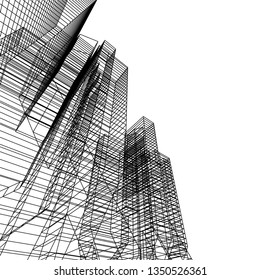 architecture 3d vector