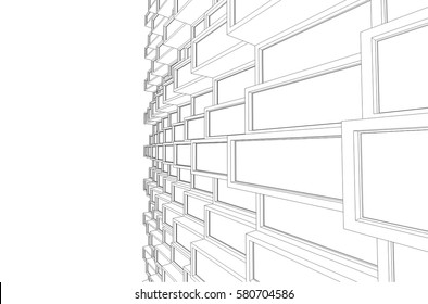 architecture 3d vector