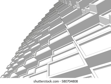 architecture 3d vector