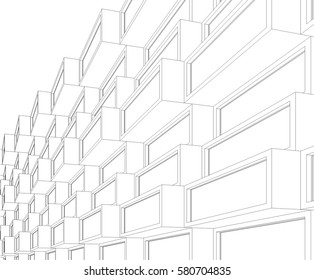 architecture 3d vector