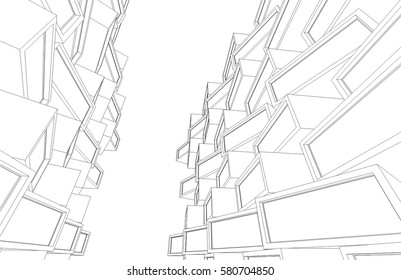 architecture 3d vector