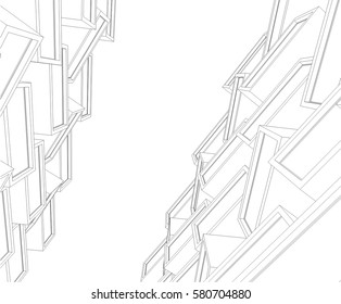 architecture 3d vector