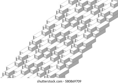 architecture 3d vector