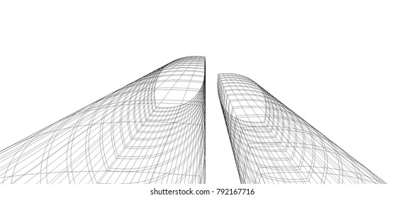 architecture 3d vector