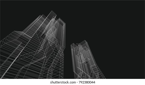 architecture 3d vector
