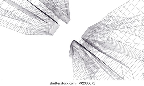 architecture 3d vector