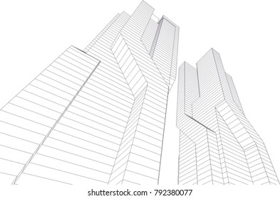 architecture 3d vector