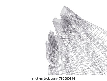 architecture 3d vector
