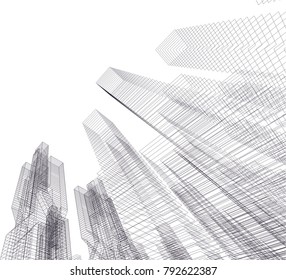 architecture 3d vector