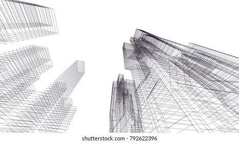 architecture 3d vector