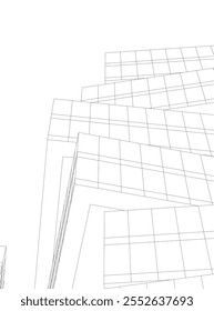 architecture 3d vector drawing illustration