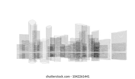 architecture 3d view