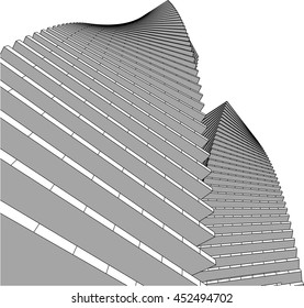 architecture abstract 3d 