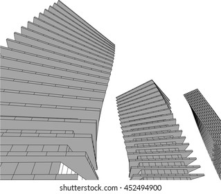 architecture abstract 3d 