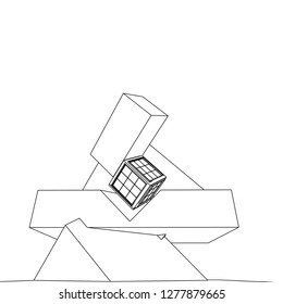 architecture abstract, 3d illustration