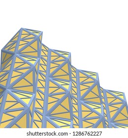 architecture abstract, 3d illustration