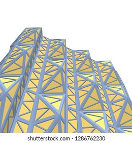 architecture abstract, 3d illustration