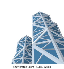 architecture abstract, 3d illustration