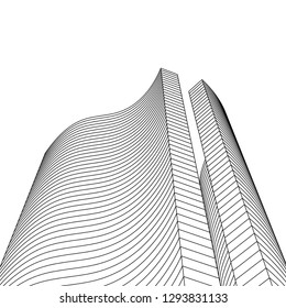 architecture abstract, 3d illustration