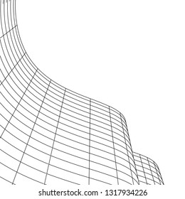 architecture abstract, 3d illustration