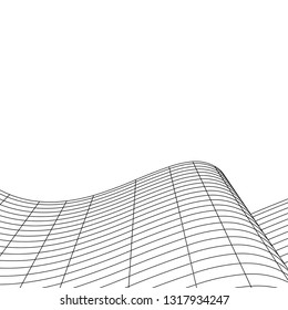 architecture abstract, 3d illustration