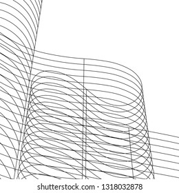 architecture abstract, 3d illustration