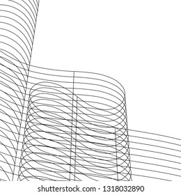 architecture abstract, 3d illustration
