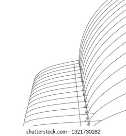 architecture abstract, 3d illustration

