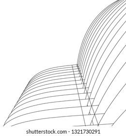 architecture abstract, 3d illustration
