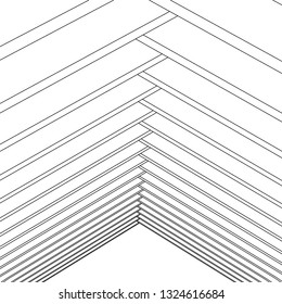 architecture abstract, 3d illustration