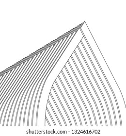 architecture abstract, 3d illustration