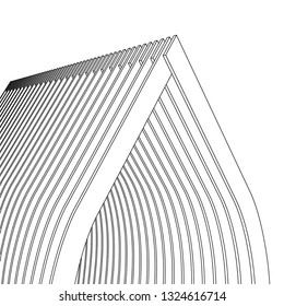 architecture abstract, 3d illustration