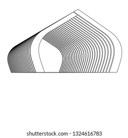 architecture abstract, 3d illustration