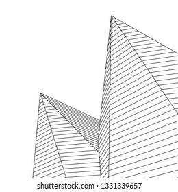 architecture abstract 3d illustration