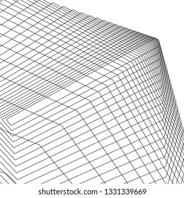 architecture abstract 3d illustration