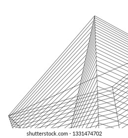 architecture abstract 3d illustration