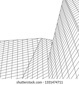 architecture abstract 3d illustration