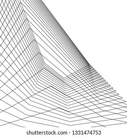 architecture abstract 3d illustration