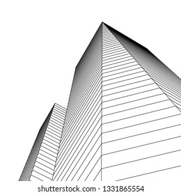 architecture abstract 3d illustration