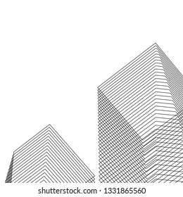 architecture abstract 3d illustration