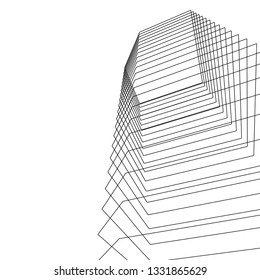 architecture abstract 3d illustration